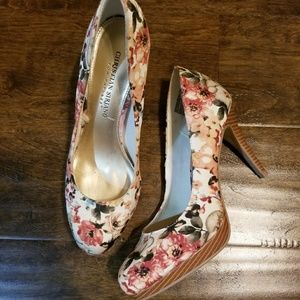 Christian Siriano Floral Heels